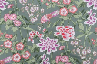 Stof France Morgane Printed Drapery Fabric in Vert 