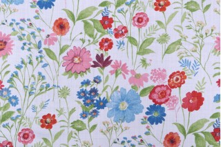 Stof France Agatha Printed Cotton Drapery Fabric in Multicolore 