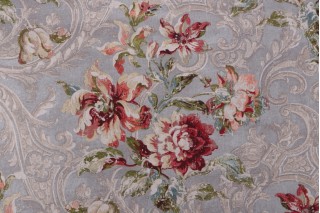 Waverly Fresco Flourish Printed Cotton Drapery Fabric in Jewel