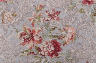 Waverly Fresco Flourish Printed Cotton Drapery Fabric in Jewel