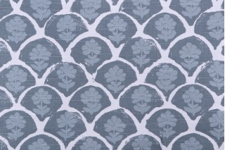 Premier Prints Petal-Slub Canvas Printed Cotton Drapery Fabric in Shy Blue 