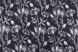 Premier Prints Daman-Slub Canvas Printed Cotton Drapery Fabric in Raven 