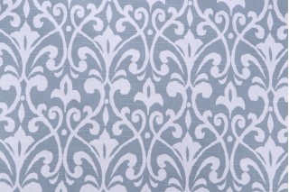 Premier Prints Field-Slub Canvas Printed Cotton Drapery Fabric in Shy Blue 