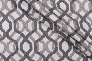 Kaufmann Candice Embroidered Drapery Fabric in Cobblestone 