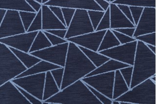 Fractal Woven Upholstery Fabric in Indigo