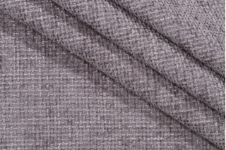 Valdese Weavers Nones Woven Crypton Home Finish Chenille Upholstery Fabric in Pewter