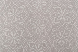 Valiant Fabrics Alpine Embroidered Drapery Fabric in Linen 