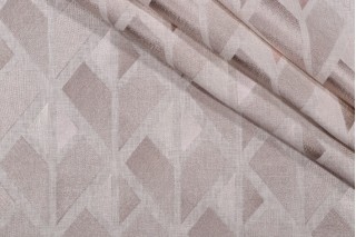 Valiant Fabrics Reza Embroidered Drapery Fabric in Linen 