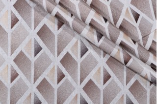 Valiant Fabrics Reza Embroidered Drapery Fabric in Natural 