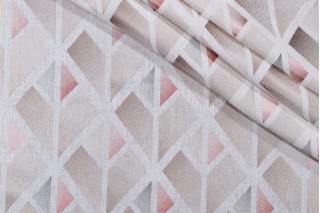 Valiant Fabrics Reza Embroidered Drapery Fabric in Powder 