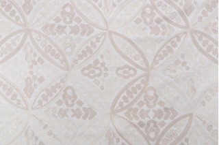 Waverly Local Crafts Embroidered Drapery Fabric in Sandrift