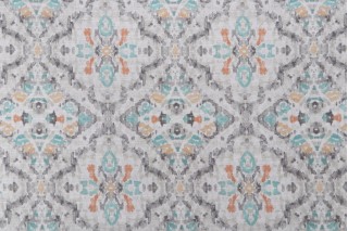 Kelly Ripa Home Seen & Heard Printed Cotton Drapery Fabric in Shell