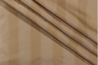 Reilly Stripe Woven Drapery Fabric in Antique