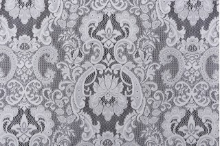 Amelie Sheer Lave Drapery Fabric in Cream