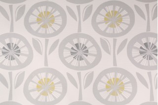 Terrasol - Lemondrop Printed Polyester Outdoor Fabric in Platinum