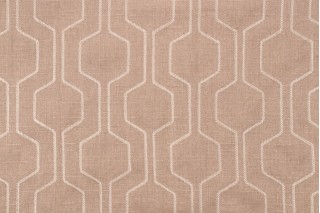 Richloom Climber Embroidered Drapery Fabric in Flax