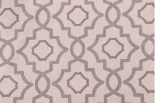 Magnolia Home Talbot Printed Cotton Drapery Fabric in Metal