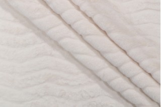 PK Lifestyles Lush Chevron Faux-Fur Decorator Fabric in Arctic