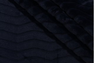 PK Lifestyles Lush Chevron Faux-Fur Decorator Fabric in Midnight