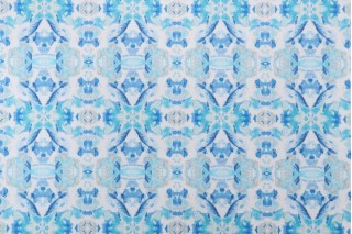 PK Lifestyles Sea Vision Printed Polyester Outdoor Fabric in Azure