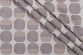 Kaufmann Zuri Embroidered Drapery Fabric in Dove