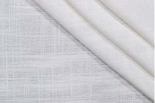 Braemore Bangkok Semi-Sheer Woven Drapery Fabric in Crystal