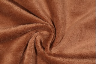 Caress Plush Upholstery Fabric in Brown