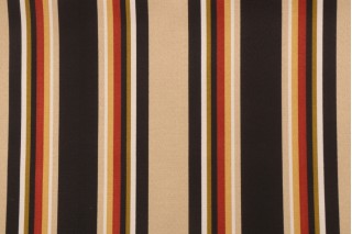Gazebo Stripe Printed Polyester Outdoor Fabric in Raven