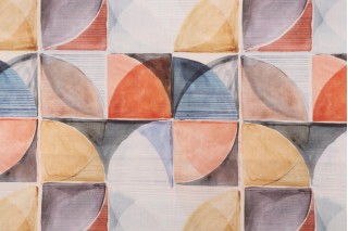 Hamilton Luna Printed Cotton Drapery Fabric in Sunset