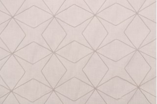 Valiant Cooper Embroidered Drapery Fabric in Pewter