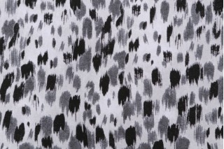 Kaufmann Ajay Printed Cotton Drapery Fabric in Slate 