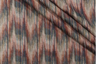 Kaufmann Fatima Embroidered Drapery Fabric in Terracotta 