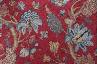 P Kaufmann Talise Printed Cotton Drapery Fabric in Cherry 