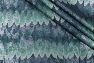 P Kaufmann Calais Printed Chenille Upholstery Fabric in Malachite 