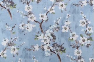 Mill Creek Kanami-Pierside Printed Polyester Drapery Fabric in Rainfall 
