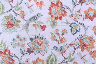 Mill Creek Indienne-Sumptuous Printed Cotton Drapery Fabric in Primavera 