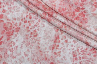 Mill Creek Togoba-Puri Printed Chenille Decorator Fabric in Coral 