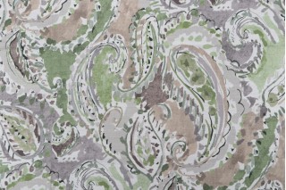 Mill Creek Carlisia-Sussex Printed Cotton Drapery Fabric in Pistachio 