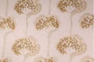Printed Cotton Drapery Fabric in Natural