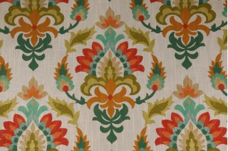 Mill Creek Tappah Printed Cotton Drapery Fabric in Samba