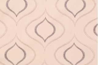 Richloom Aegean Embroidered Drapery Fabric in Graphite
