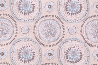 Waverly Carousel Printed Cotton Drapery Fabric in Cloud