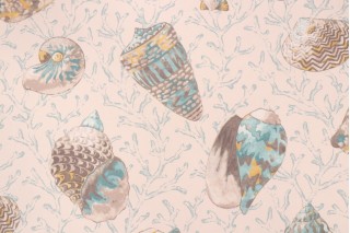 Kaufmann Ocean Treasure Felt Backed Decorator Fabric in Caribbean Blue