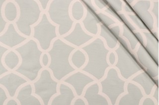 Kelly Ripa Home Clearly Cool Damask Upholstery Fabric in Spa