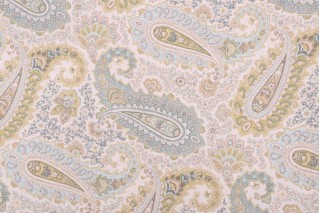 Richloom Salisbury Printed Cotton Drapery Fabric in Breeze