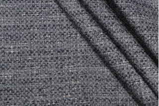 Richloom Kestra Printed Chenille Upholstery Fabric in Charcoal