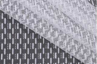 PK Lifestyles Dashing Lace Sheer Drapery Fabric in White