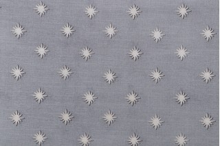 PK Lifestyles Starry Printed Cotton Drapery Fabric in Cream