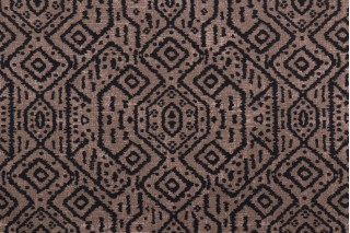 Magnolia Home Mesa Printed Cotton Drapery Fabric in Chocolate 