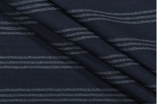 Sunbrella Stripe Woven Solution Dyed Acrylic Outdoor Fabric in Night Sky